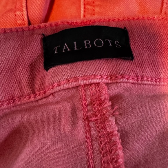 Talbots Straight Leg Crop Jeans Women's 4 Pink Mid-Rise Spring Easter Stretch - Picture 3 of 9
